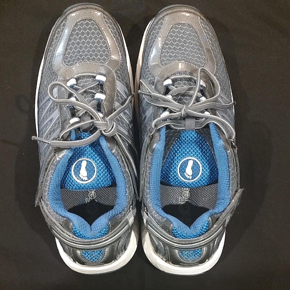 Diabetic Athletic Sneakers Gray And Blue BioFit